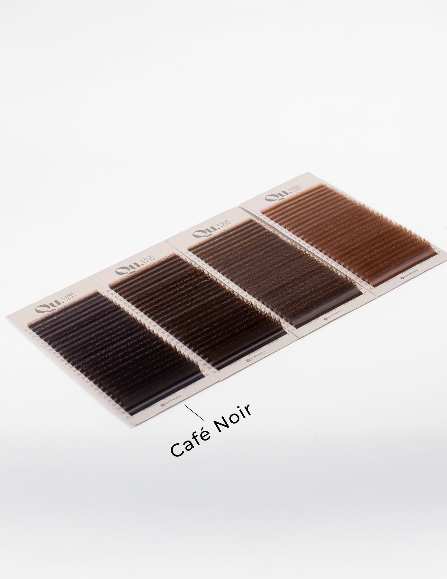 Eyelash Extensions Brown Collection Mix XXL – Café Noir / 0.07 mm – 25 Lines Qu.Like You