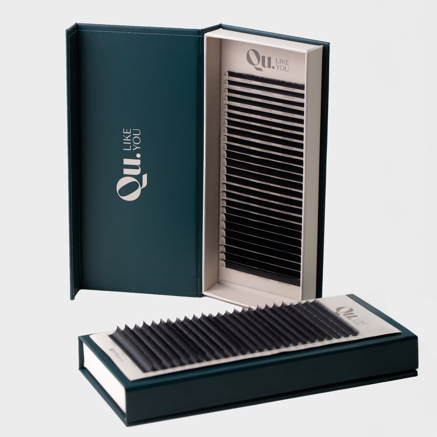 Black XXL Lash Tray Collection (Mix) – 2 Trays Set (5-9 mm/ 10-13 mm) Qu.Like You