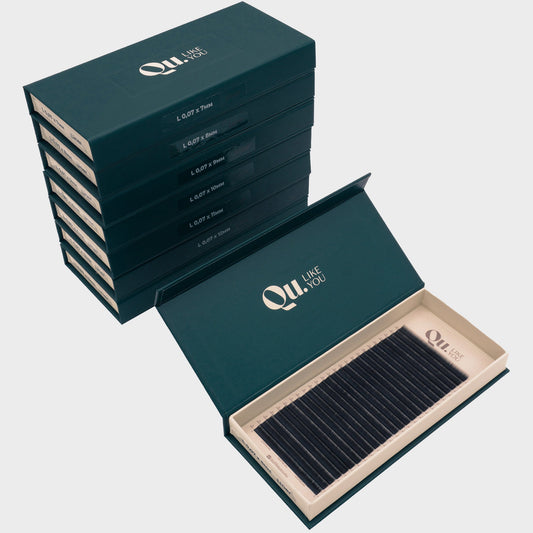 Black XXL Lash Tray Collection (Single Lens) – 8 Trays Set (6,7,8,9,10,11,12,13 mm) Qu.Like You