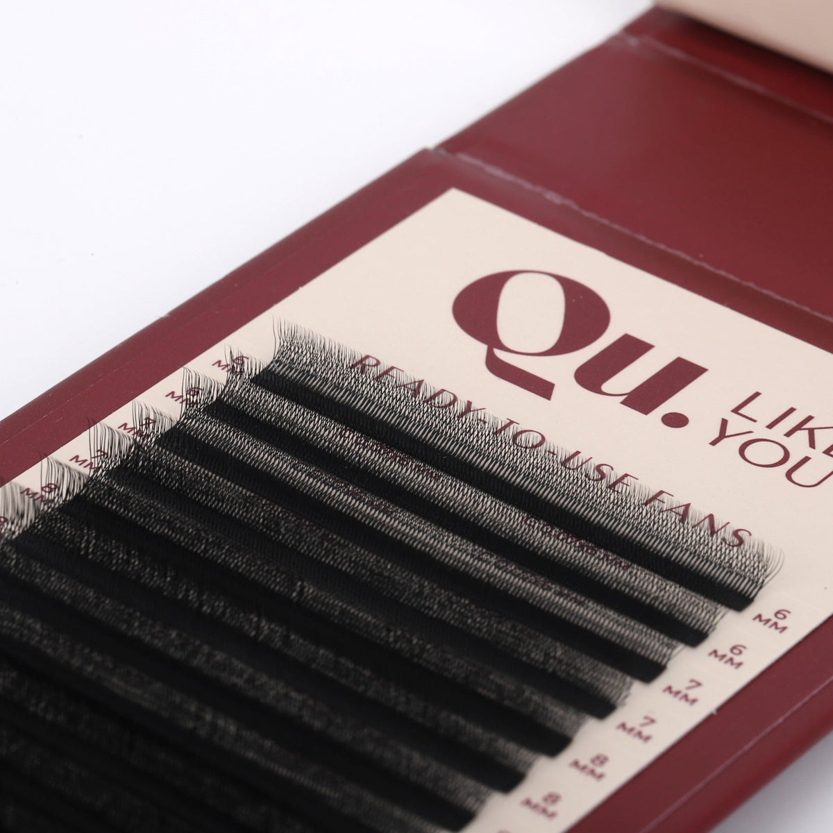 EASY FANS U-Seria Eyelash Extensions Technology – Mixed Curl Set, Black (32 Lines) Qu.Like You