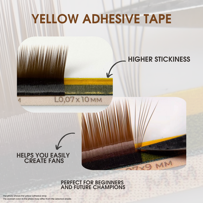 Eyelash Extensions Brown Collection Mix XXL  – Tobacco  / 0.07 mm – 25 Lines Qu.Like You