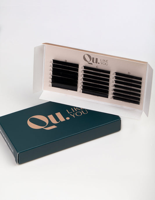 Eyelash Extensions Black – Mixed Curl Set / 0.10 mm Qu.Like You